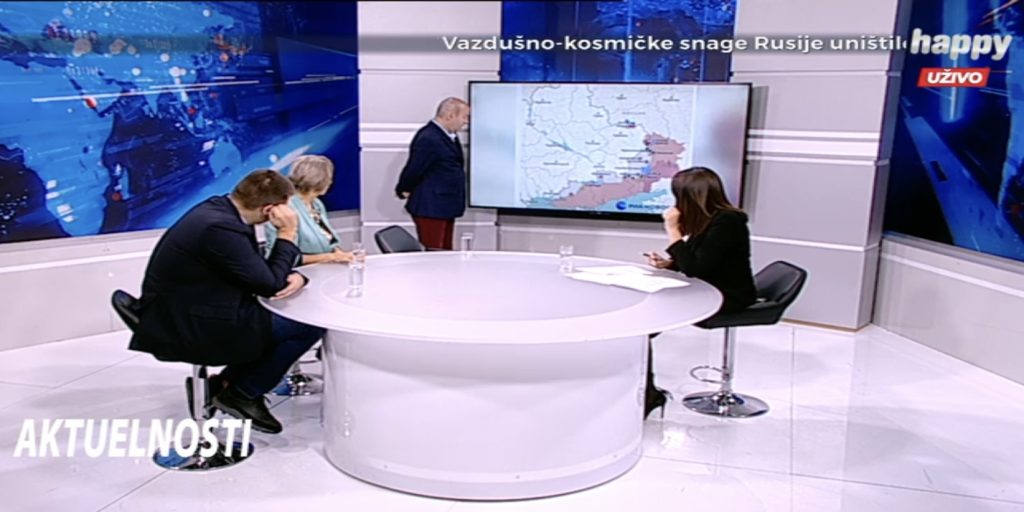 EMISIJA „AKTUELNOSTI“ NA TELEVIZIJI „HAPPY“: „Ruska strana nastavlja da granatira strateške pozicije, tim bombardovanjem beleži slamanje ukrajinske strane – oni nemaju odgovor na to!“