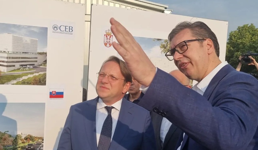 "TIRŠOVA 2" BIĆE GOTOVA 2025! Predsednik Vučić i evropski komesar Varhelji obišli radove na bolnici za decu! (FOTO)