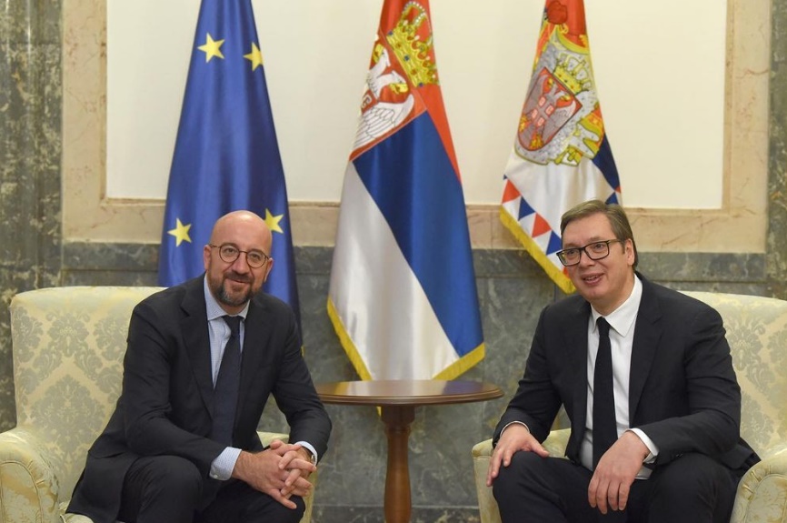 HVALA NA POŠTOVANJU Predsednik Vučić se zahvalio Šarlu Mišelu na poseti i još jednom ponovio da je cilj Srbije je punopravno članstvo u EU!