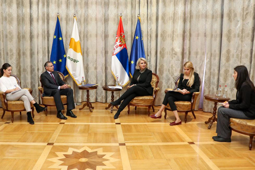 Ministarka Darija Kisić razgovarala je sa ambasadorom Kipra u Srbiji o unapređenju saradnje dve zemlje!