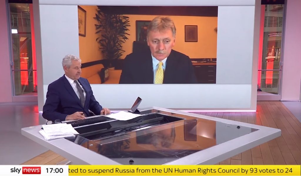 RUSIJA IMA VELIKI BROJ MRTVIH VOJNIKA U UKRAJINI! Putinov glasnogovornik u UŽIVO programu SKY NEWS otkrio NAJVEĆU TAJNU Kremlja (VIDEO)