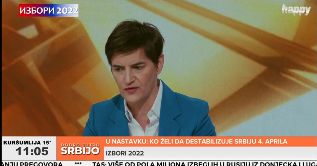 Glasala premijerka Ana Brnabić