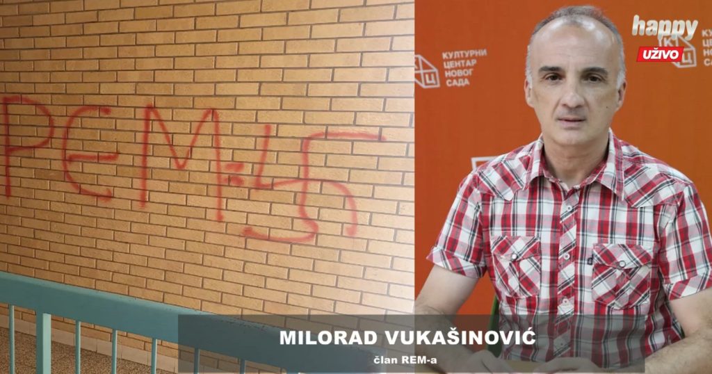 Milorad Vukašinović za “TELEMASTER” o poruci sa kukastim krstom koju je zatekao na ulasku u zgradu u kojoj živi: „Posledica jedna brutalne kampanje koja se vodi protiv Saveta REM-a i članova Saveta pojedinačno“