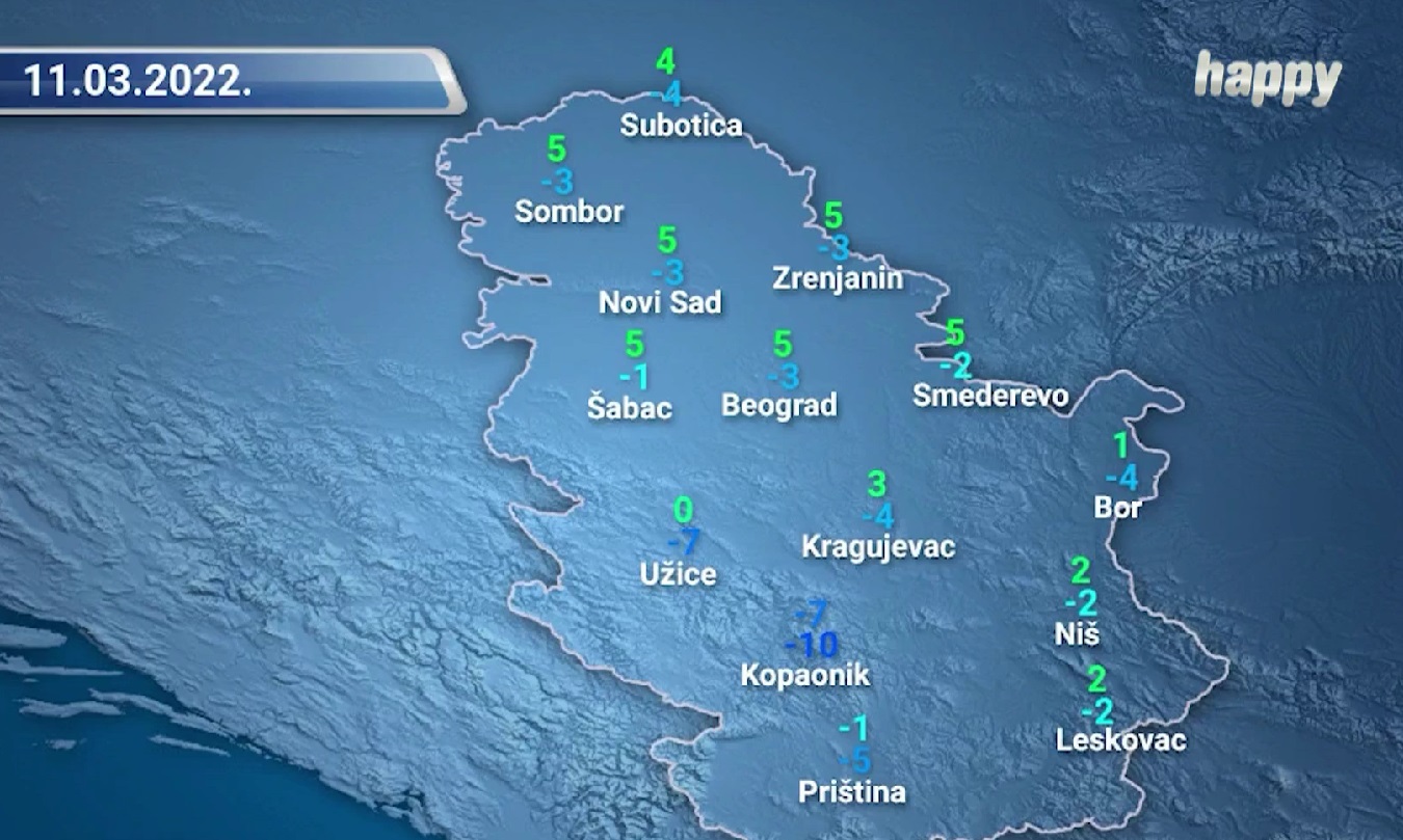Srbija u temperaturnom minusu! Sneg je okovao pojedina mesta