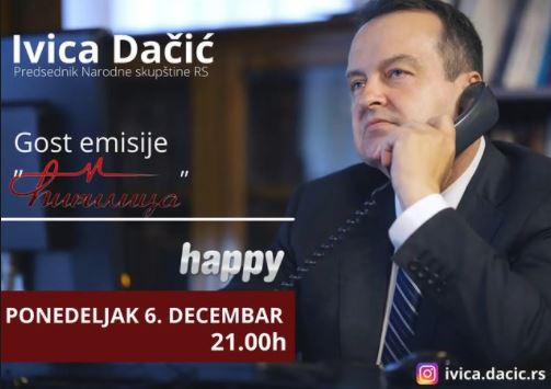 NE PROPUSTITE EMISIJU "ĆIRILICA": Ekskluzivno - Ivica Dačić o najaktuelnijim temama večeras na TV HAPPY!