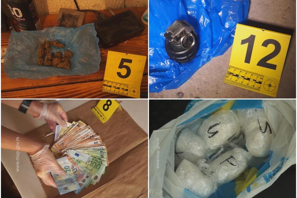 EFIKASNA AKCIJA POLICIJE U ZEMUNU: Pretresali stanove, zaplenjen novac, droga i bomba, osumnjičeni odmah uhapšeni!