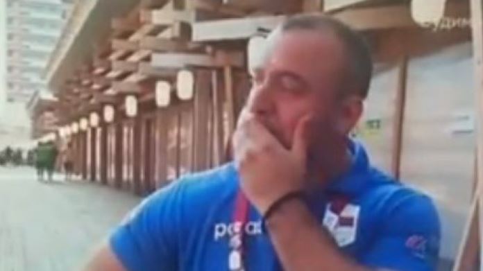 SRPSKI OLIMPIJAC SE RASPLAKAO PRED KAMERAMA! Nebojša briznuo u plač u Tokiju  (VIDEO)