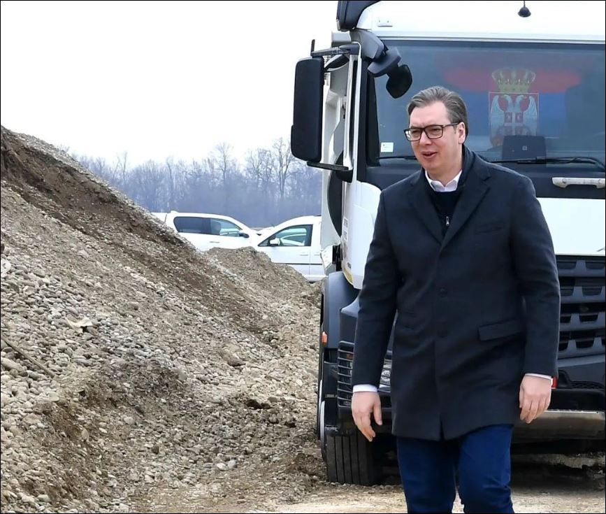 Vučić na obeležavanju početka izgradnje saobraćajnice Šabac-Loznica