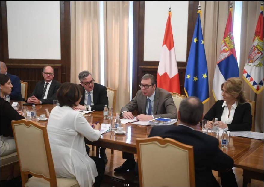 ŽENA OD KOJE UVEK NAJVIŠE NAUČIM: Vučić se sastao sa predsednicom Saveta za dualno obrazovanje Švajcarske (FOTO)