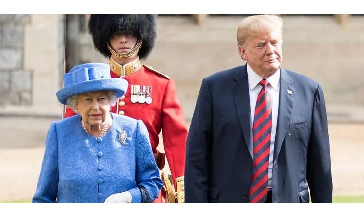 BAKINGEMSKA PALATA: Donald Tramp i kraljica Elizabeta II  na raskošnom banketu!