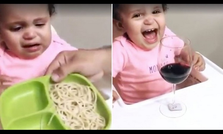 ALI ZATO VINO NE ODBIJA: Ova beba je hit na internetu! (VIDEO)