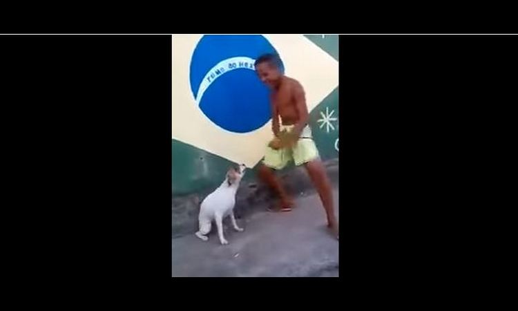 njegov pas ga imitira! (VIDEO)