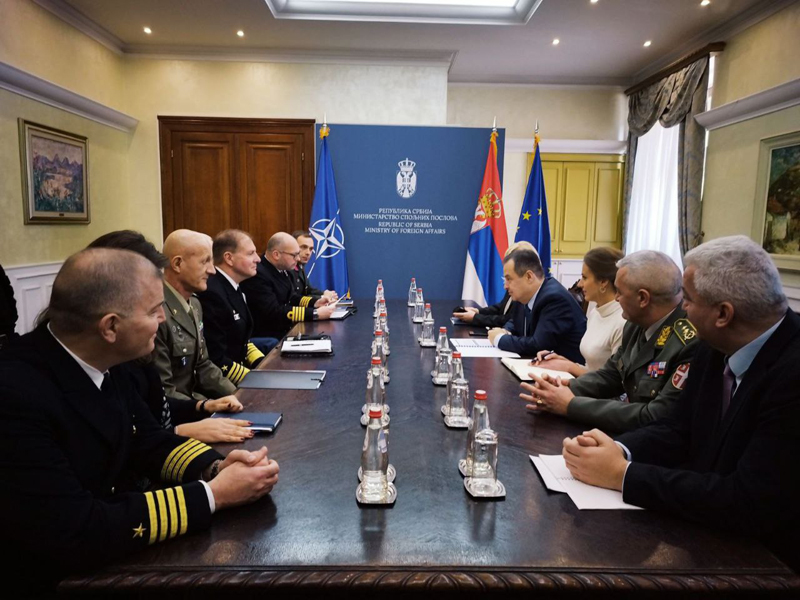 Ministar Dačić sa komandantom Komande združenih snaga NATO u Napulju: Pitanja u vezi sa regionalnom, evropskom i globalnom bezbednosti