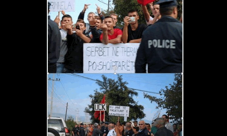 ALBANCI KAMENICAMA NASRNULI NA POVRATNIKE: Srbi sprečeni da posete razrušenu crkvu!