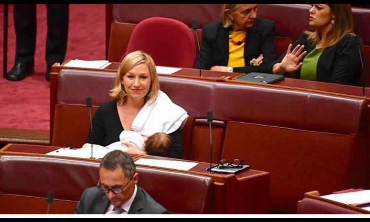 DOJILA DETE U PARLAMENTU: Istorijski podoj australijske senatorke!