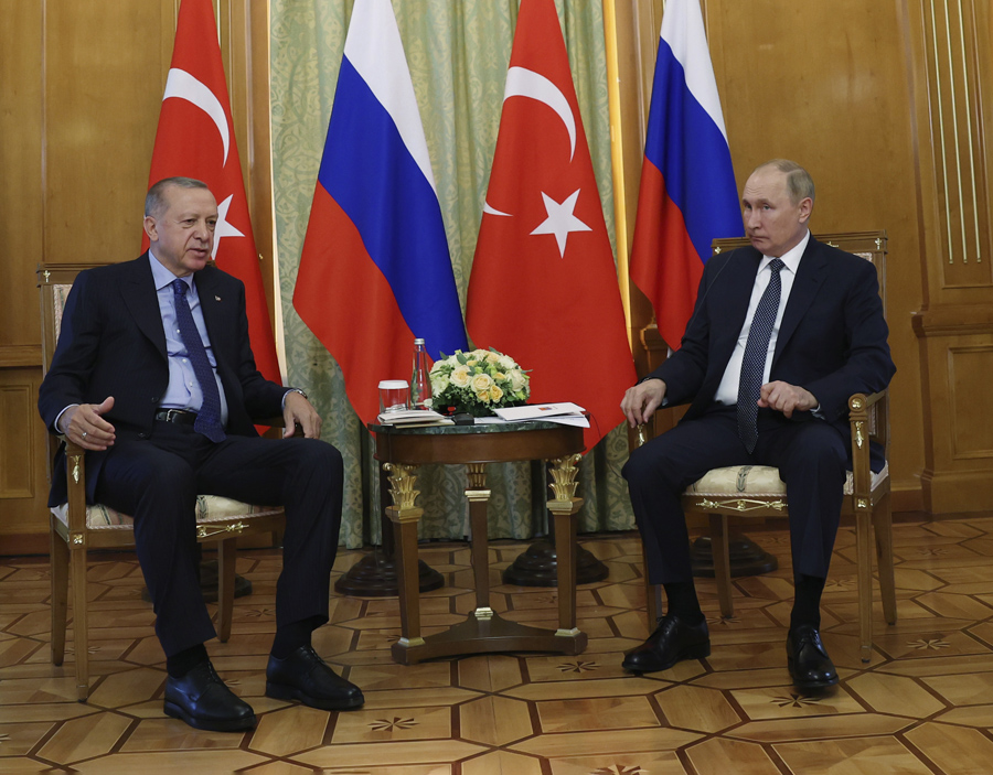 U Sočiju je počeo sastanak predsednika Rusije i Turske Vladimira Putina i Redžepa Tajipa Erdogana, goruća pitanja na stolu