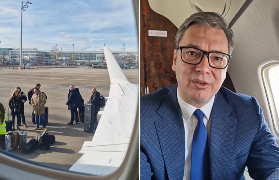 „NEMA PREDAJE! ČUVAĆEMO NAŠU ZEMLJU, MIR I NACIONALNE INTERESE!“ Vučić se obratio građanima sa Minhenskog aerodroma (VIDEO)