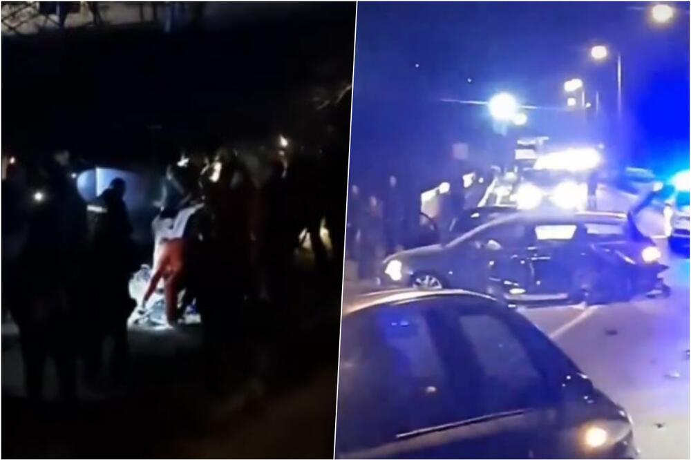 AUTOMOBIL SLETEO S MOSTA U KRALJEVU: Vatrogasci seku vozilo da dođu do putnika, među povređenima i deca!