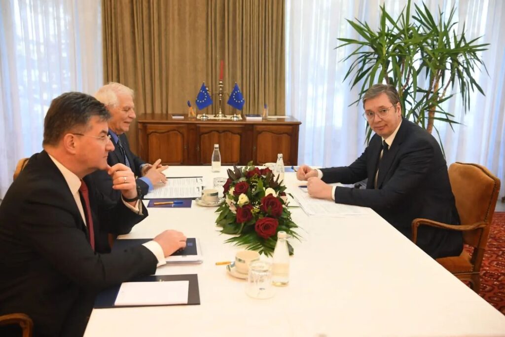 DIJALOG U OHRIDU: Vučić se sastao sa Boreljom i Lajčakom (FOTO)