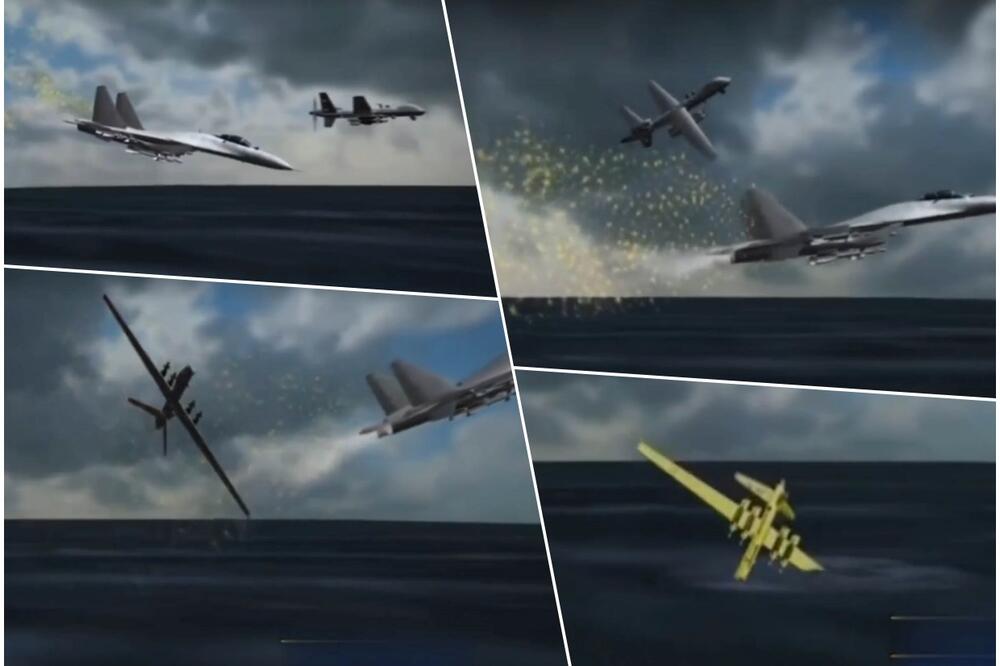 OVAKO JE SU-27 SRUŠIO AMERIČKI DRON: Oborio ga u Crno more, a nije ga NI TAKAO! Rusi imaju ŽESTOK RAZLOG! (SIMULACIJA PADA! VIDEO)