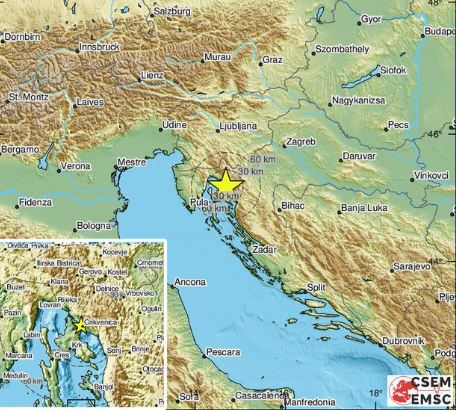 TRESE SE HRVATSKA: Zemljotres kod Rijeke! (FOTO)