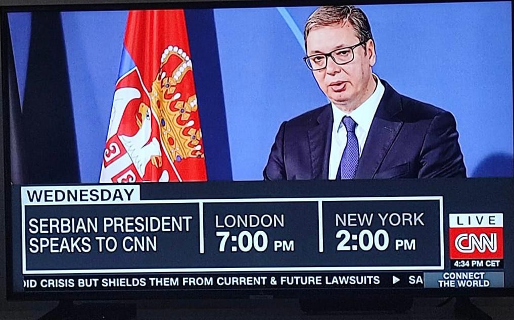 PREDSEDNIK SE OBRAĆA U 20. ČASOVA: Vučić večeras na CNN televiziji