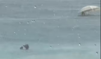 NEVIĐENE SCENE NA PRIMORJU: Usred nevremena ušli u more da se kupaju, JEDAN UNEO I SUNCOBRAN (VIDEO)