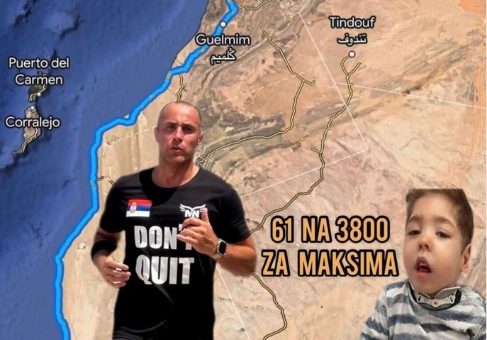 MARATON ZA ŽIVOT: Marko će pretrčati 1.400 km kroz pustinju kako bi Maksimu spasao život (FOTO, VIDEO)