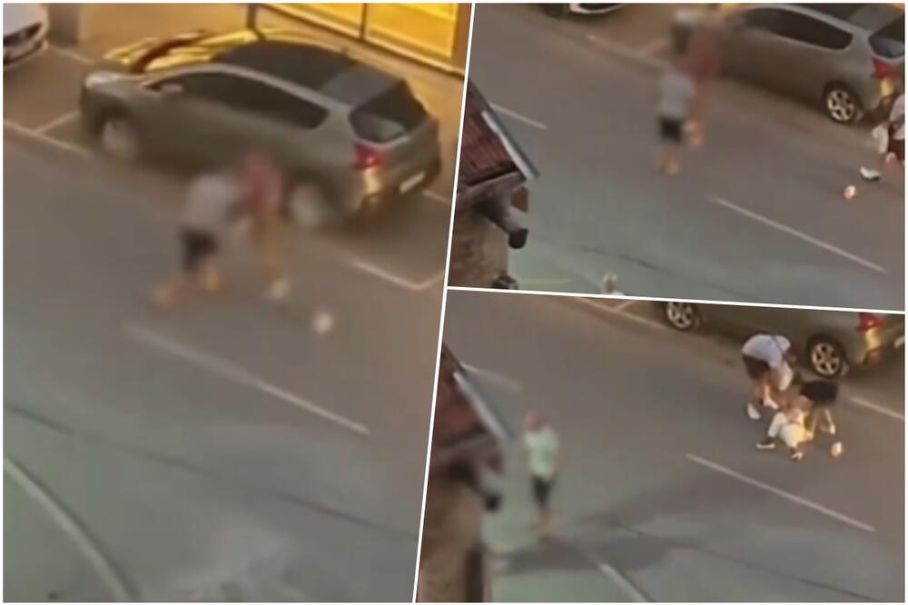 JEZIV SNIMAK NASILJA: Muškarac nokautirao ženu u Novom Sadu nasred ulice! (VIDEO)