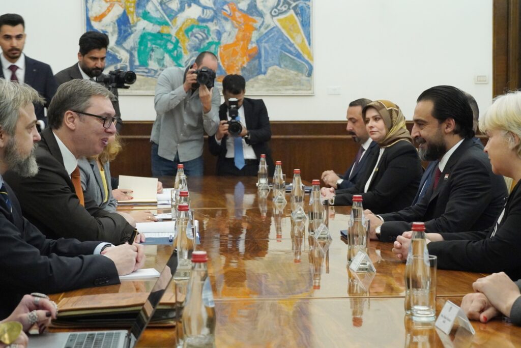 RAZGOVOR O UNAPREĐENJU SARADNJE: Aleksandar Vučić se sastao se predsednikom Parlamenta Iraka (FOTO)