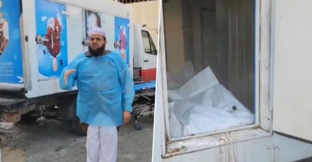 RASTE BROJ ŽRTAVA: Očaj u bolnici u Pojasu Gaze, tela stavljaju u kamione za sladoled! (VIDEO)