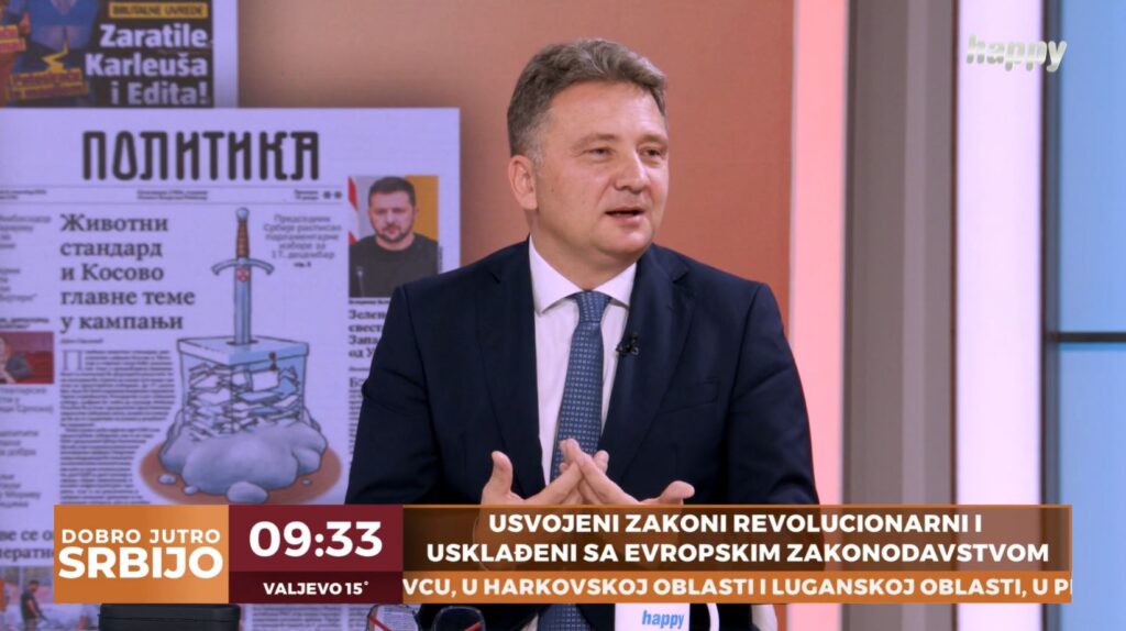 MINISTAR JOVANOVIĆ ZA HAPPY TV: Pale su zavese i pokazao se pravi interes TAJKUNSKOG MEDIJA – ne žele RAVNOPRAVNU TRKU!