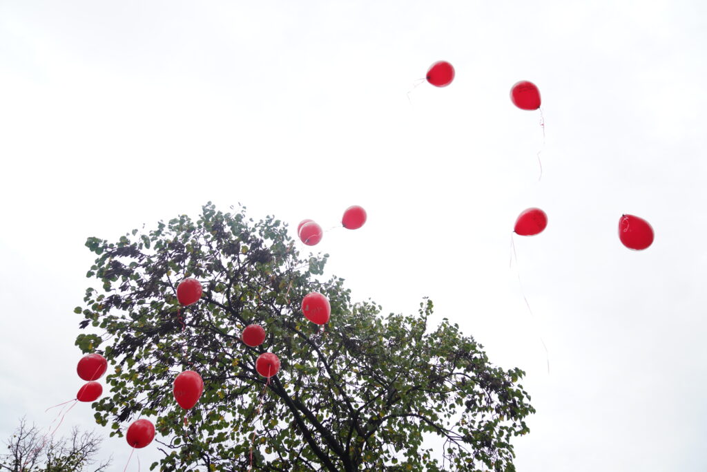 SEĆANJE NA ANĐELE: Posađeno drveće i pušteni baloni u znak sećanja na nastradale u Ribnikaru