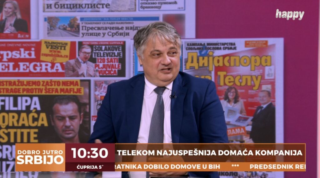 VLADIMIR LUČIĆ ZA HAPPY TV: TELEKOM SRBIJA će kao mobilni operater POKRIVATI PROSTOR SA PREKO 600 MILIONA STANOVNIKA!