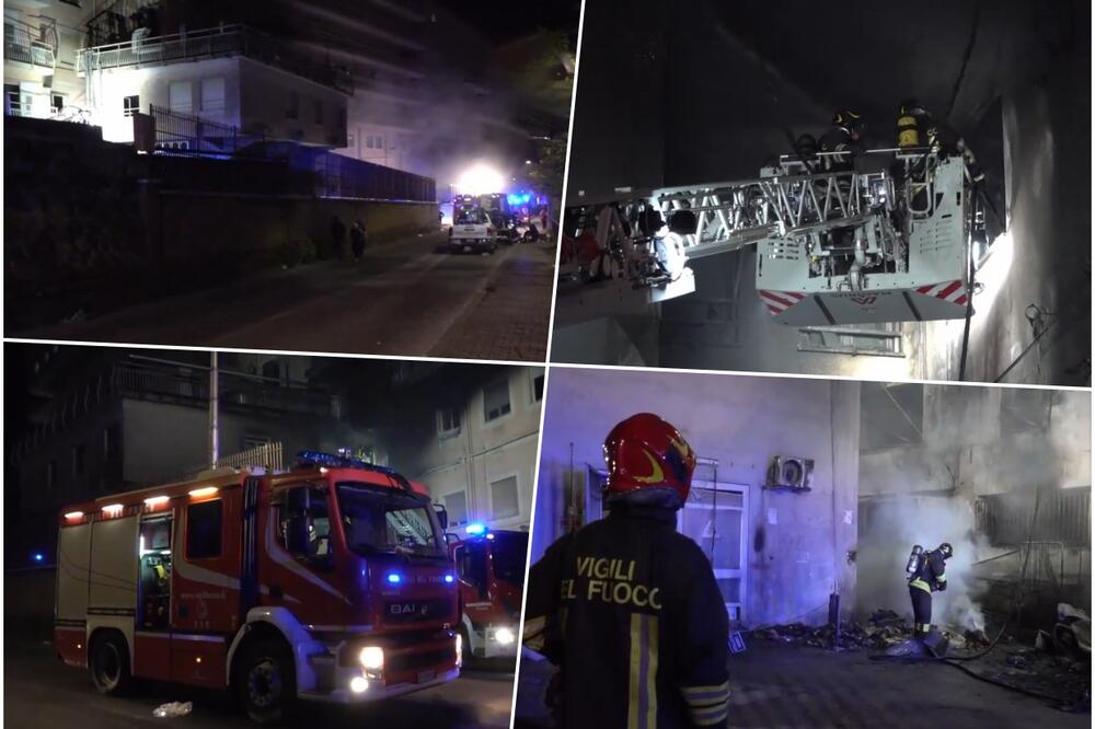 UZNEMIRUJUĆE SCENE U RIMU: Vatra zahvatila bolnicu, pronađena 3 mrtva pacijenta, izgorela i cela mrtvačnica (VIDEO)
