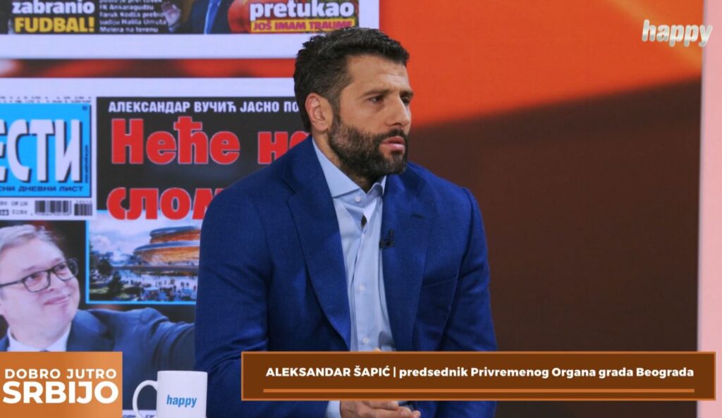 ALEKSANDAR ŠAPIĆ ZA HAPPYTV: Ja sam bez misterioznih biografija, kod mene je sve transparentno izjavio kandidat za gradonačelnika