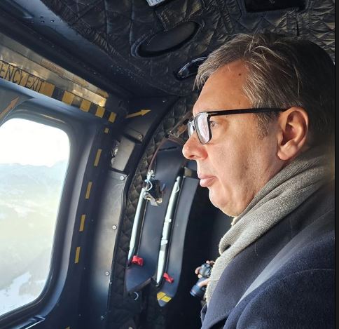 PREDSEDNIK VUČIĆ NADOMAK DAVOSA: Objavio fotografiju iz helikoptera (FOTO)