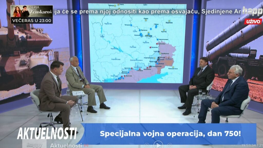 AKTUELNOSTI NA HAPPYTV: Teška situacija na frontu, MO Rusije – Uništeni helikopteri i patriot sistem, veliki gubici VSU