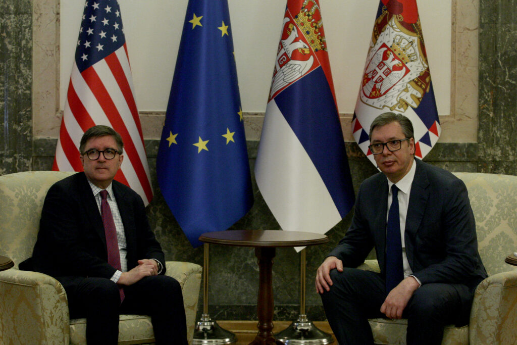 ODLUČUJUĆI SASTANAK: Predsednik Vučić zajedno sa Džejmsom O’Brajanom