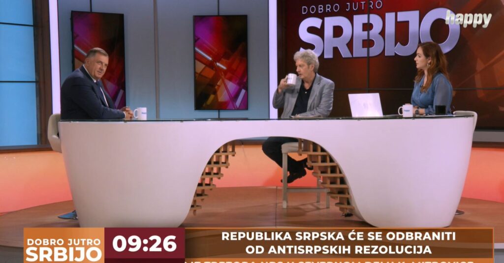 REPUBLIKA SRPSKA ĆE SE ODBRANITI OD ANTI-SRPSKIH REZOLUCIJA: Izjavio DODIK danas na Happy tv