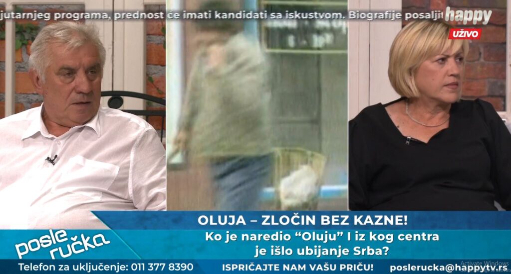 POSLE RUČKA: Oluja-zločin bez kazne