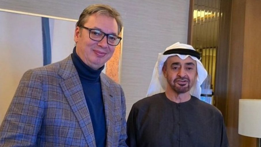 PREDSEDNIK SRBIJE SASTAO SE SA PREDSEDNIKOM UAE: Vučić sa Muhamedom bin Zajedom