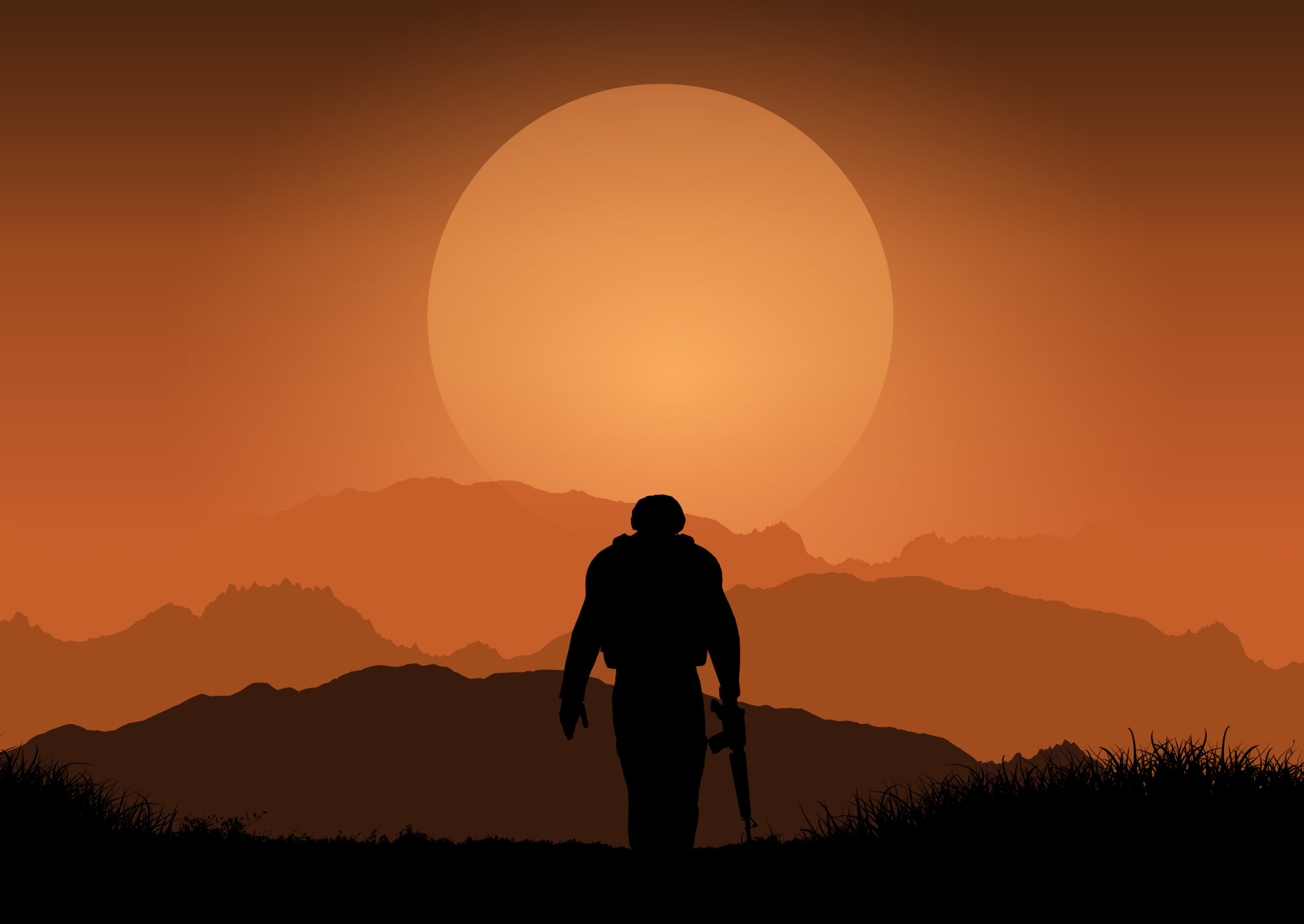 japanese-soldier-sunset