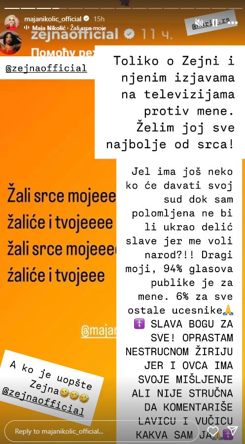 Maja Nikolić oštro odgovorila Zejni na prozivku