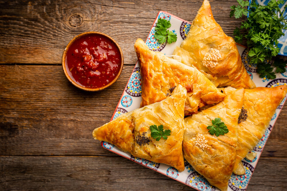 HRSKAVE PITICE: Samosa sa nadevom od povrća