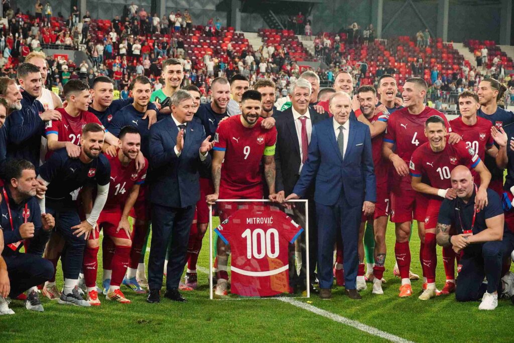 HET-TRIK OBELEŽIO JUBILARNI MEČ: Aleksandar Mitrović dobio poseban poklon posle odigrane 100. utakmice u dresu Srbije