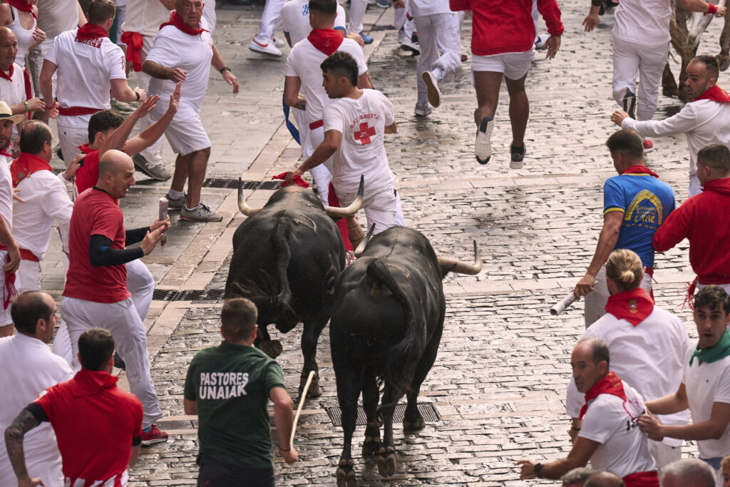 TRADICIJA SE NASTAVLJA: Više hiljada ljudi trčalo sa šest razjarenih bikova u Pamploni