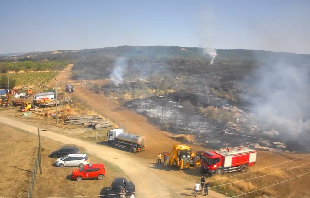 VATROGASCI ODBRANILI DESETAK KUĆA: Vatra zahvatila više od 100 hektara trave i niskog rastinja na području Kladova (FOTO)