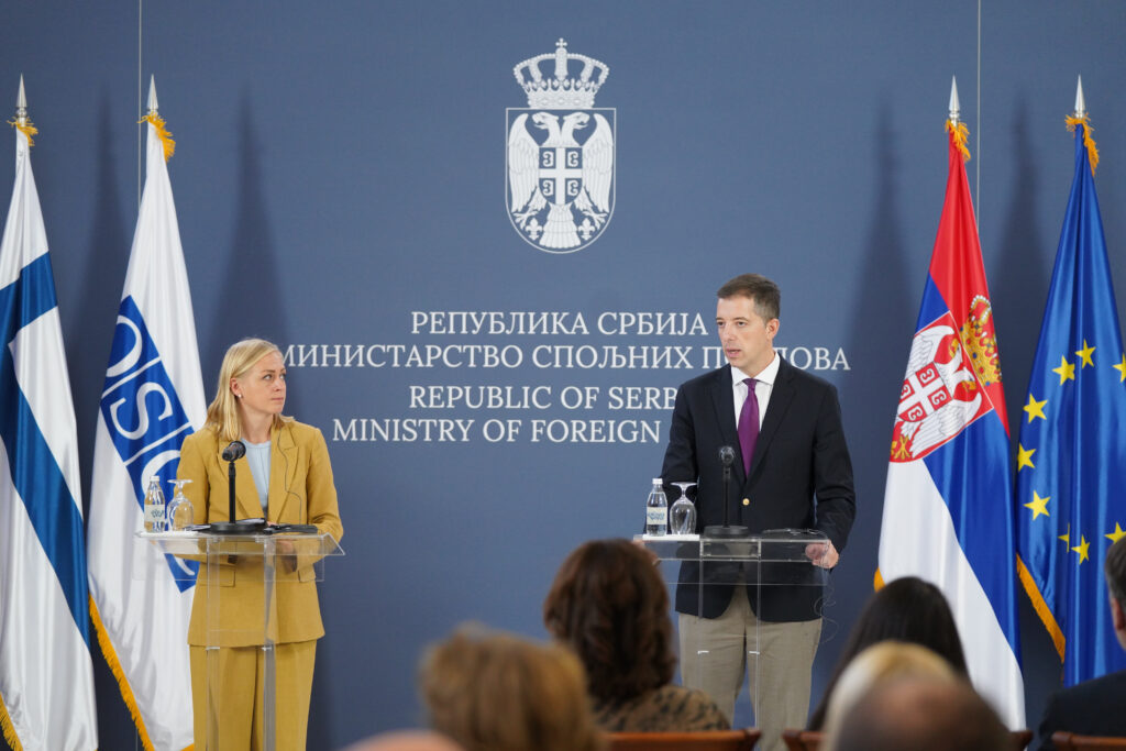 ĐURIĆ SA VALTONEN: Srbija ističe značaj OEBS-a i jača dijalog sa Finskom