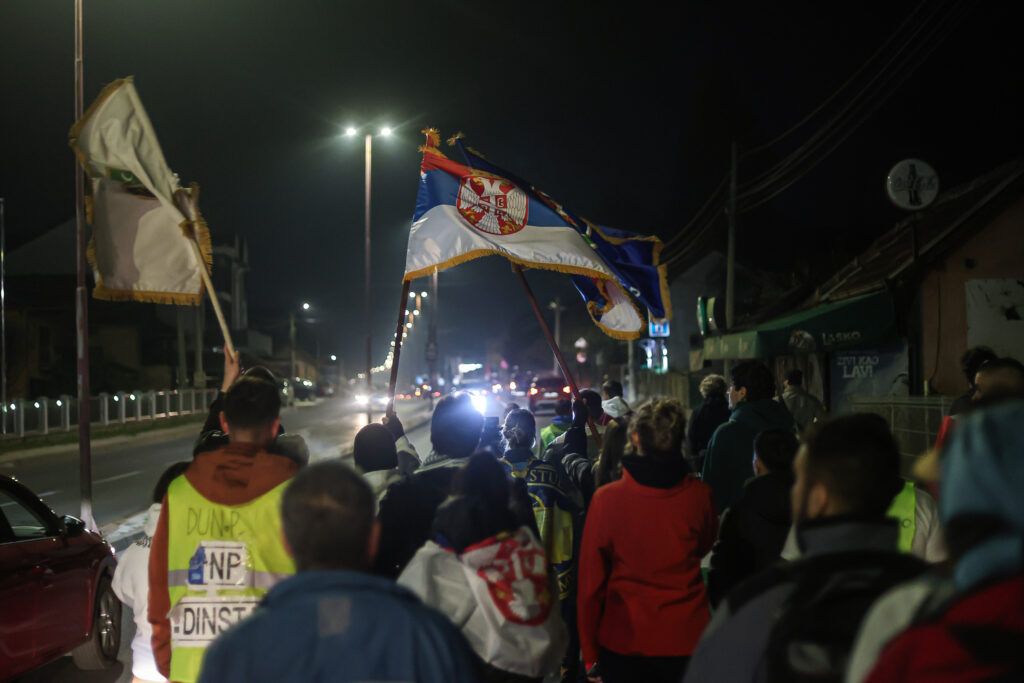 SPREMA SE DOČEK U VALJEVU: Deseti dan marša novopazarskih studenata ka Novom Sadu